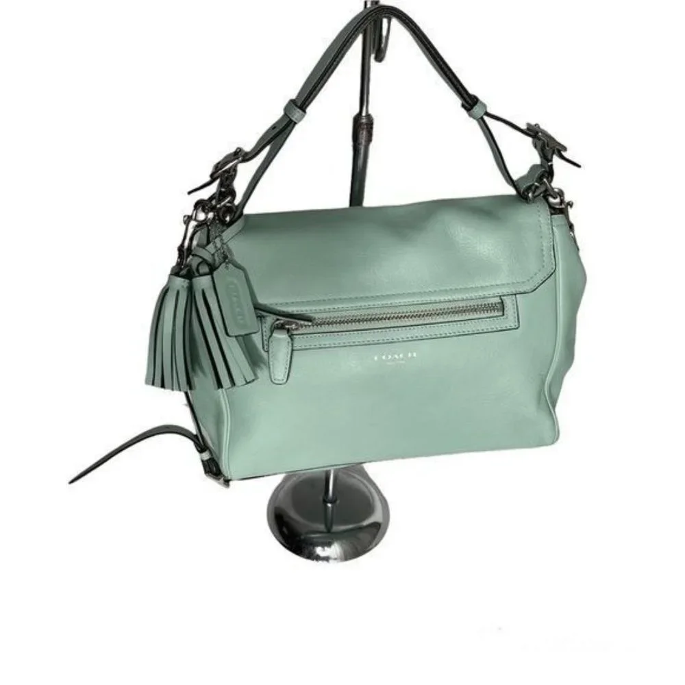 Coach Legacy Romy Top Handle Bag Crossbody Bag Mint Green Handbag - Picture 7 of 12